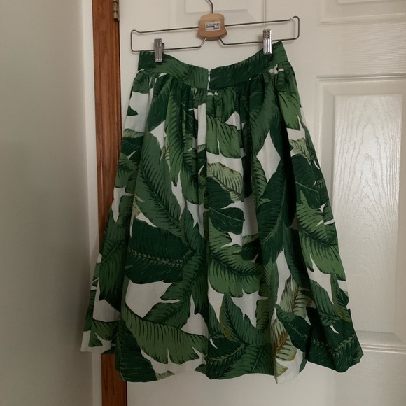 Tropical Palm Leaf Print party skirt - Picture 3 of 3